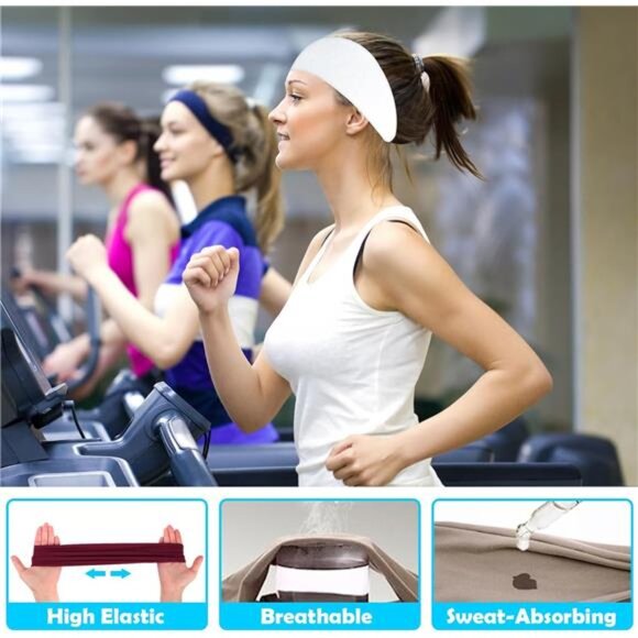 Wide Headbands for Women Non Slip, Workout Yoga Running Womens Headband Boho - Picture 5 of 7